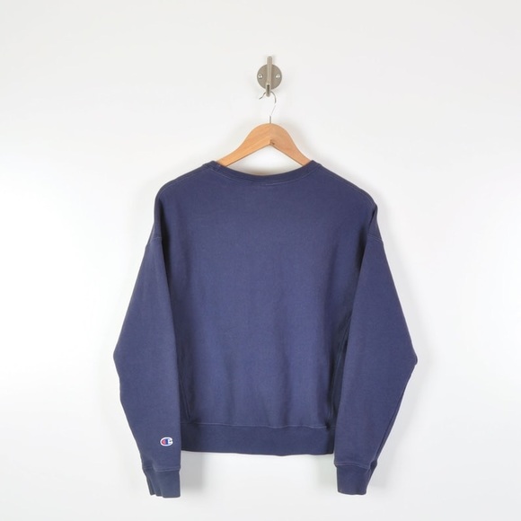 Vintage Champion Reverse Weave Sweater Navy Ladies - Picture 2 of 7